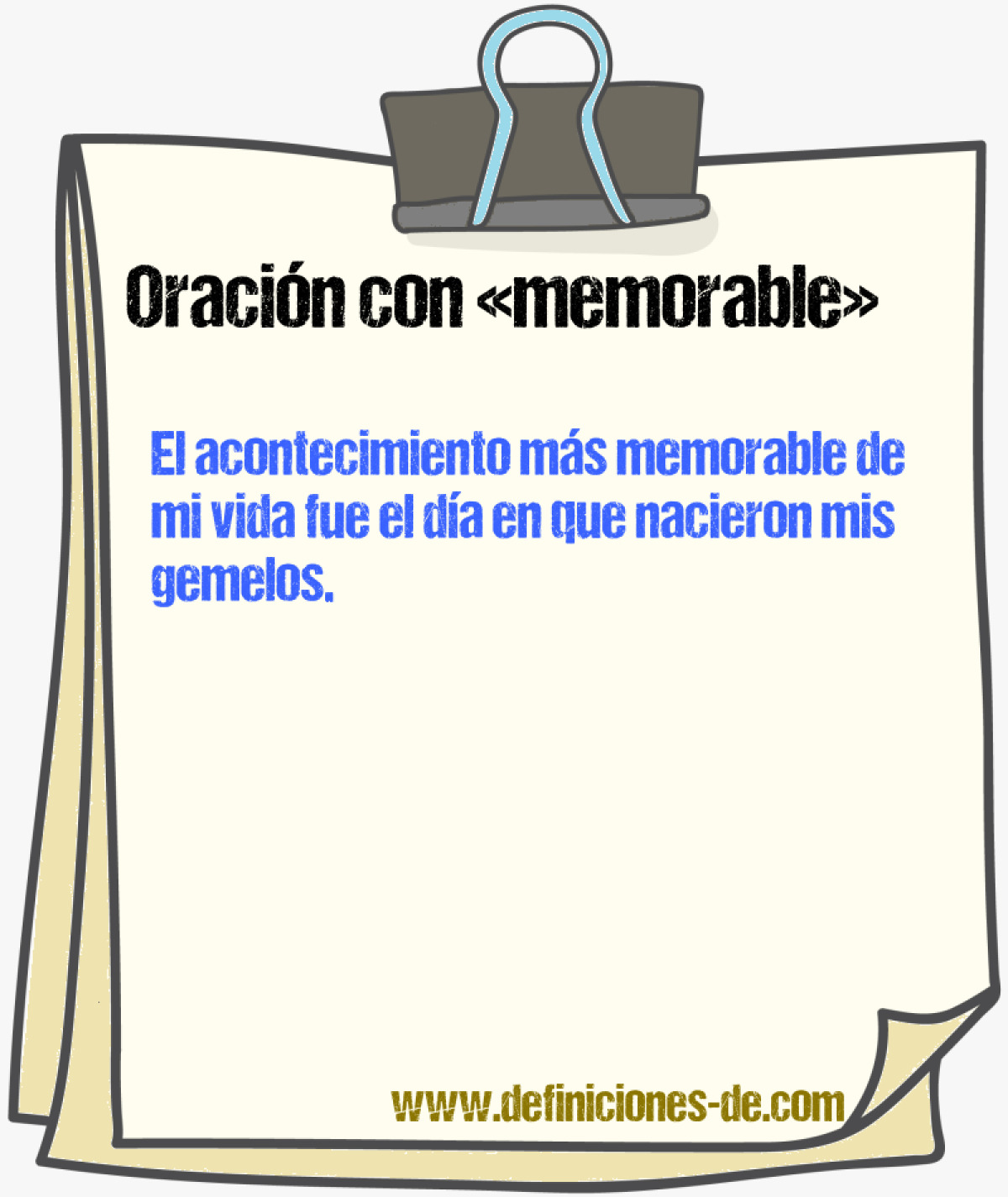 Ejemplos de oraciones con memorable