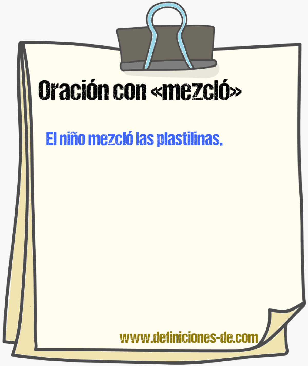 Ejemplos de oraciones con mezcló