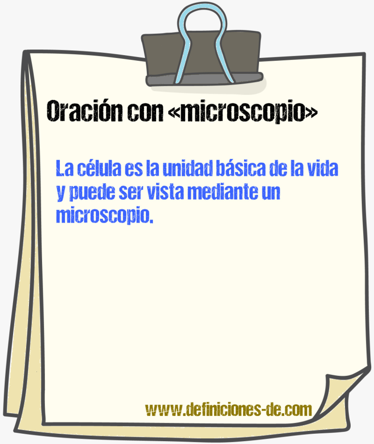 Ejemplos de oraciones con microscopio