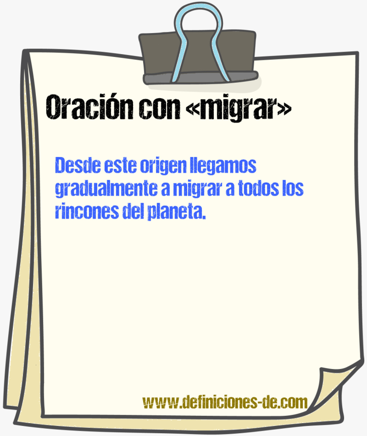 Ejemplos de oraciones con migrar