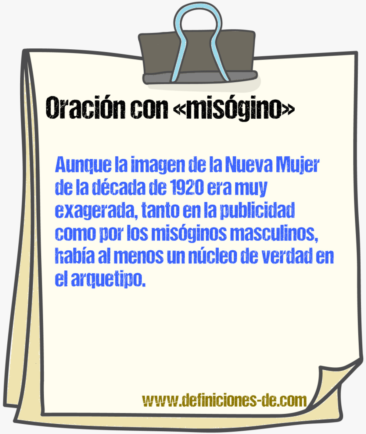 Ejemplos de oraciones con misgino