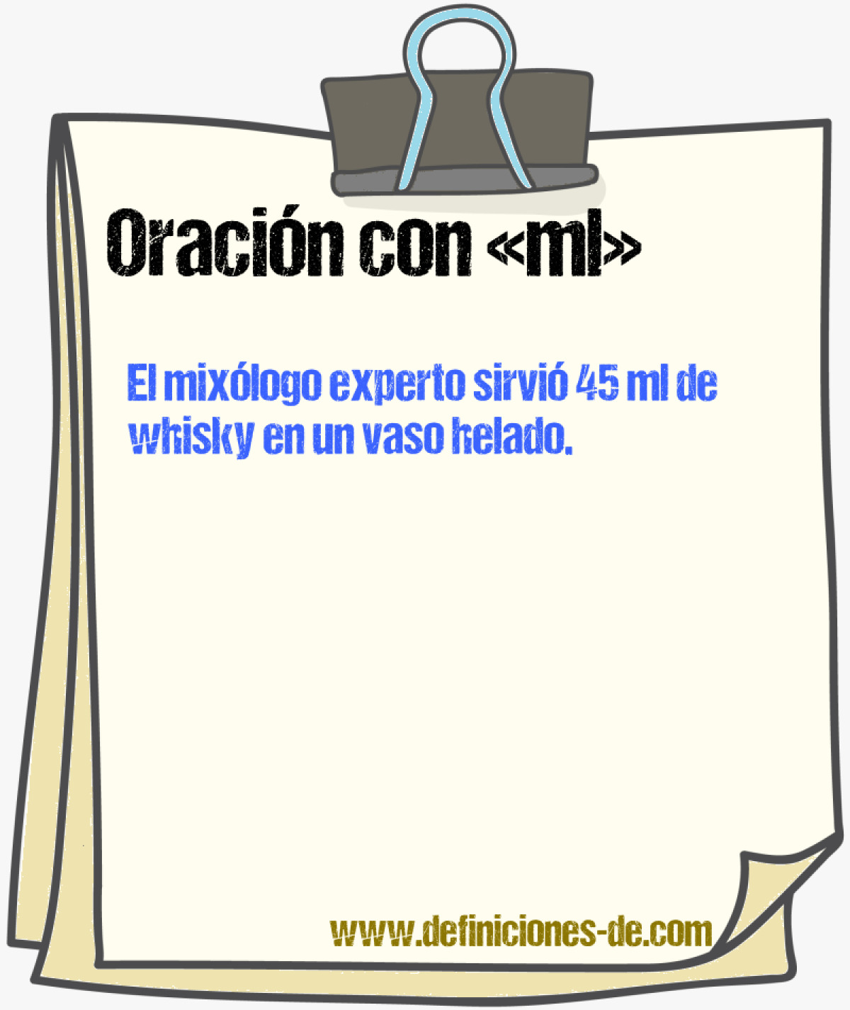 Ejemplos de oraciones con ml