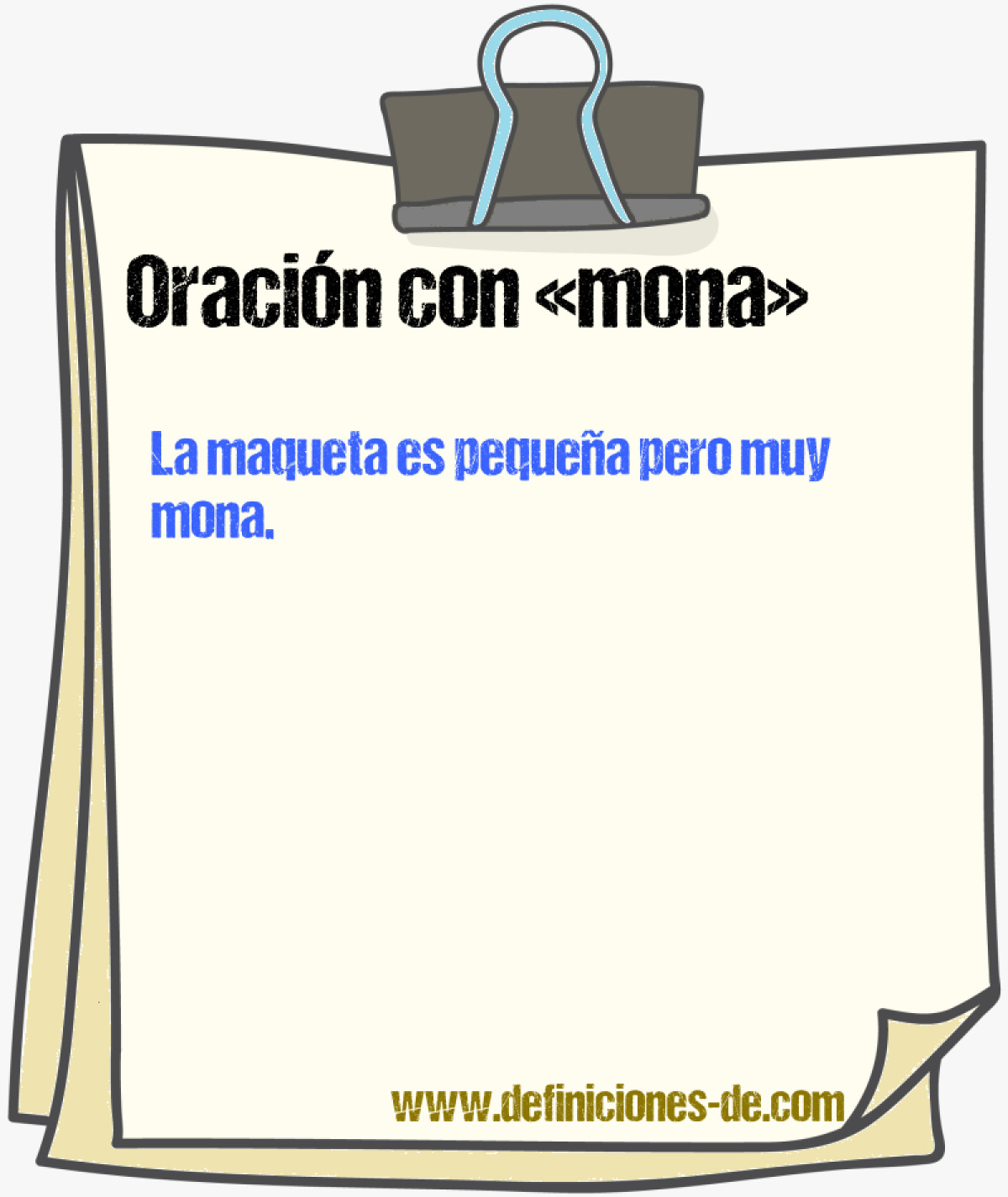 Ejemplos de oraciones con mona