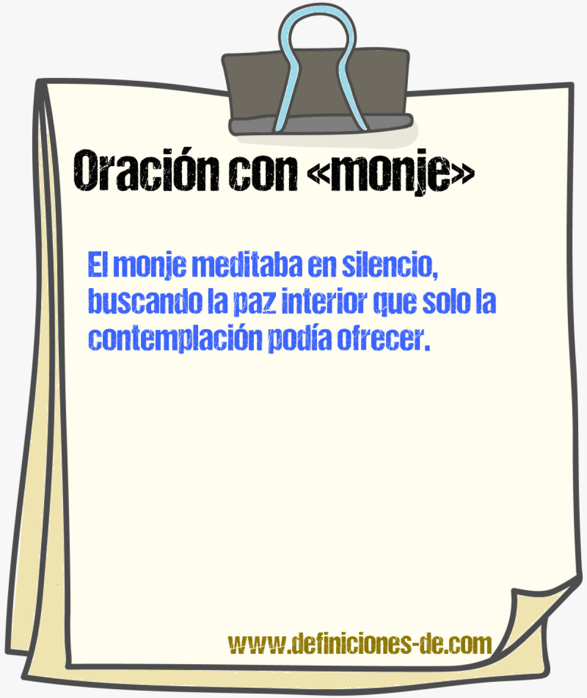 Ejemplos de oraciones con monje