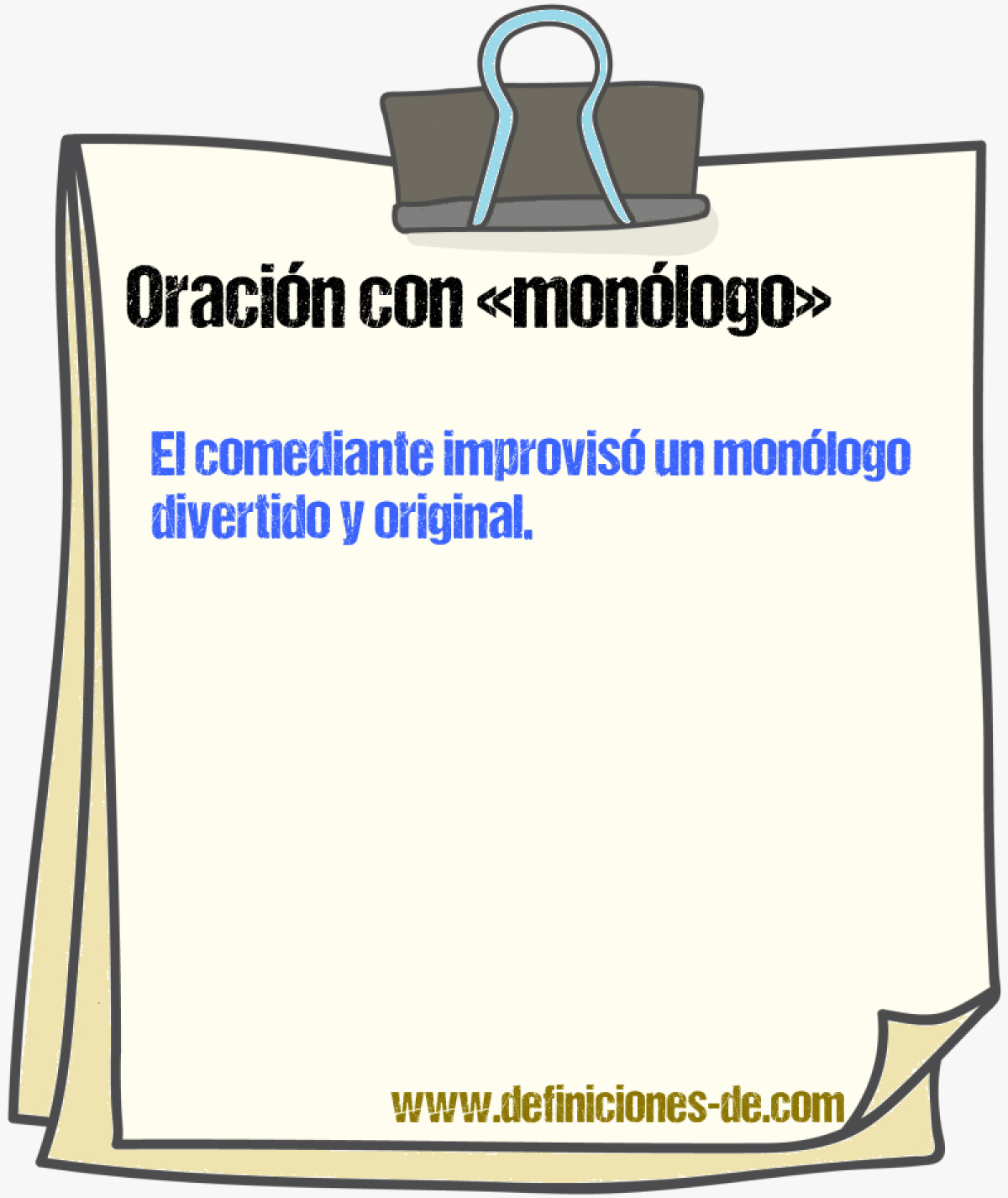 Ejemplos de oraciones con monlogo