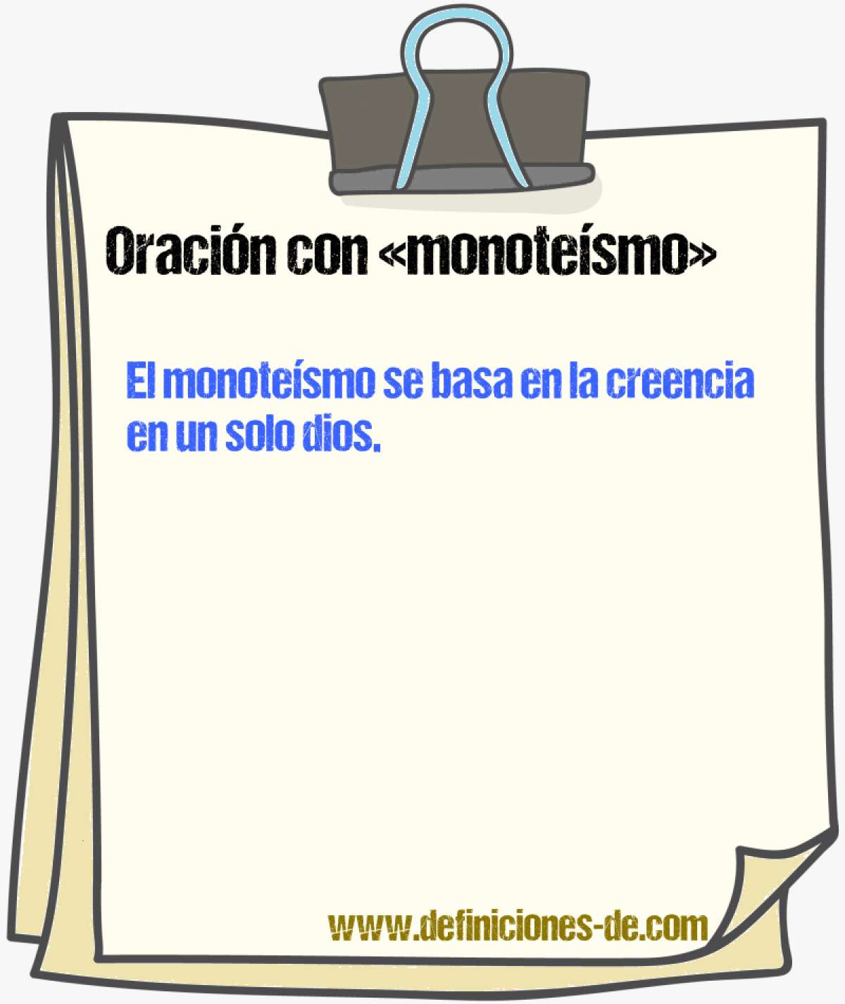 Ejemplos de oraciones con monotesmo