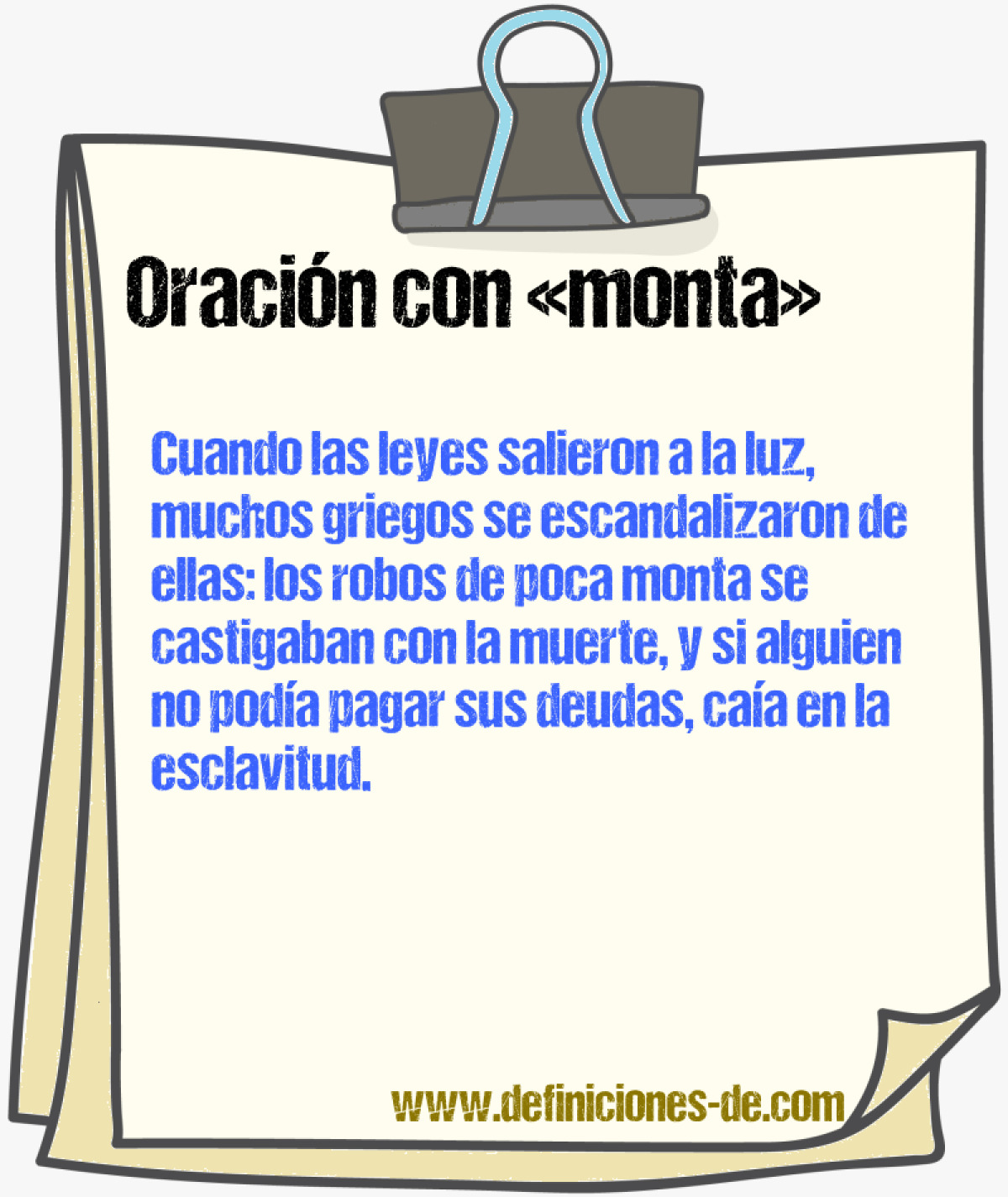 Ejemplos de oraciones con monta