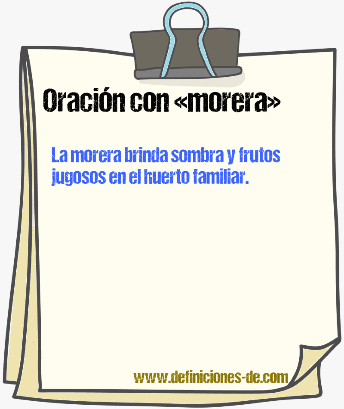 Ejemplos de oraciones con morera