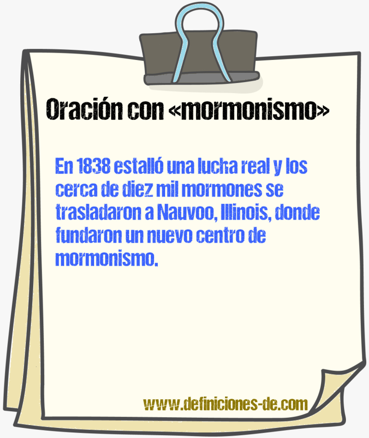 Ejemplos de oraciones con mormonismo