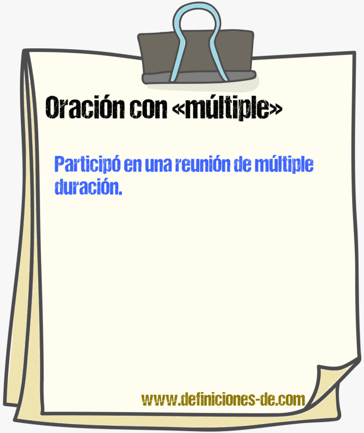 Ejemplos de oraciones con mltiple