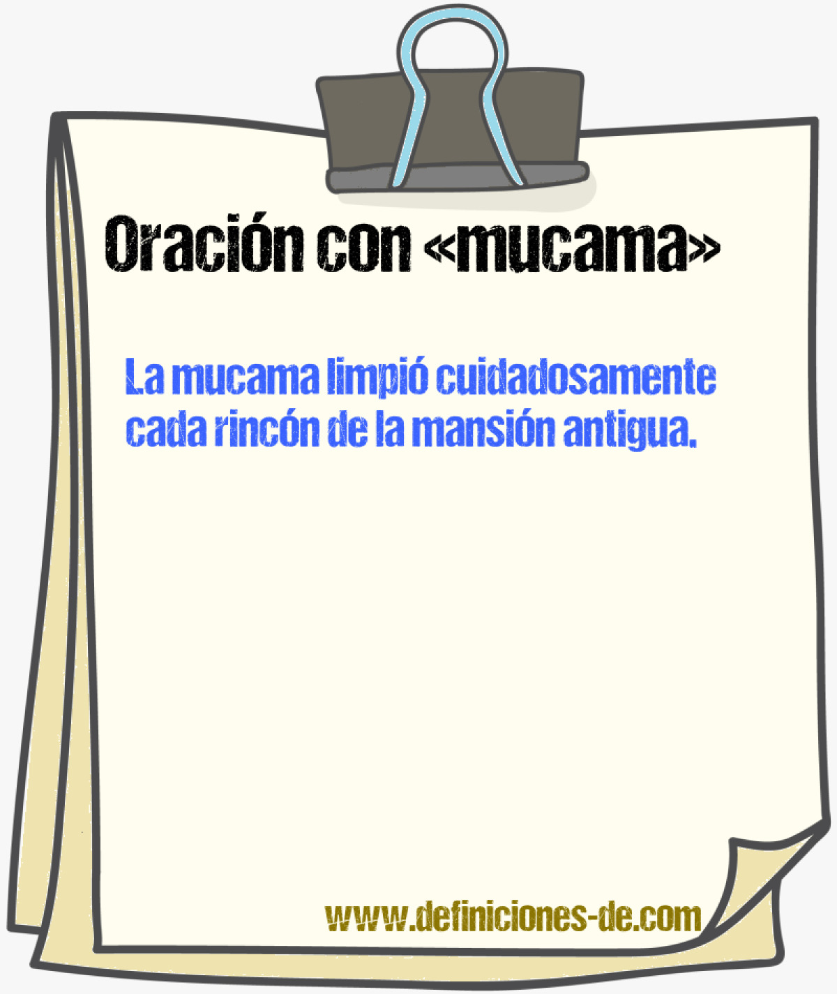 Ejemplos de oraciones con mucama