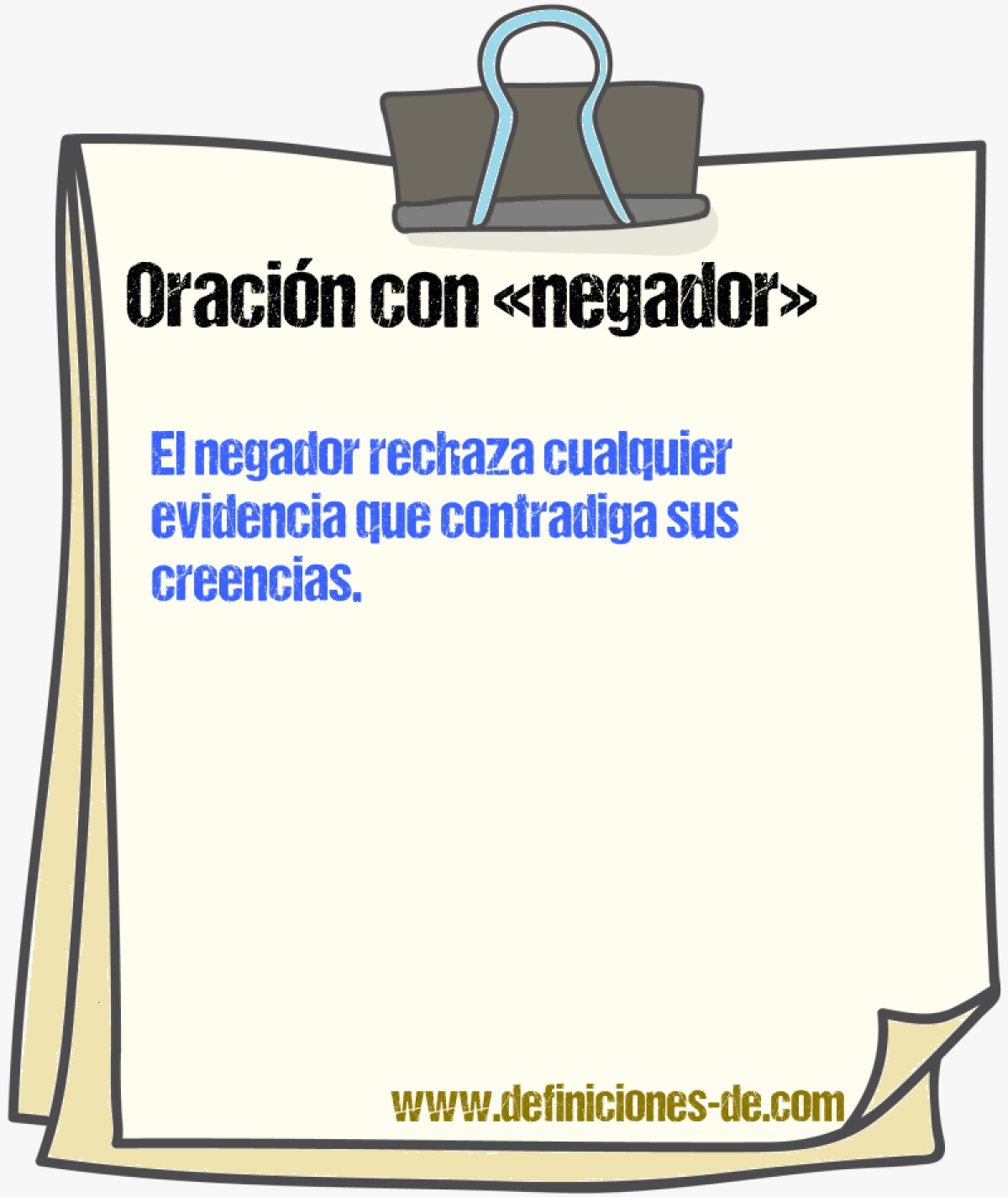 Ejemplos de oraciones con negador