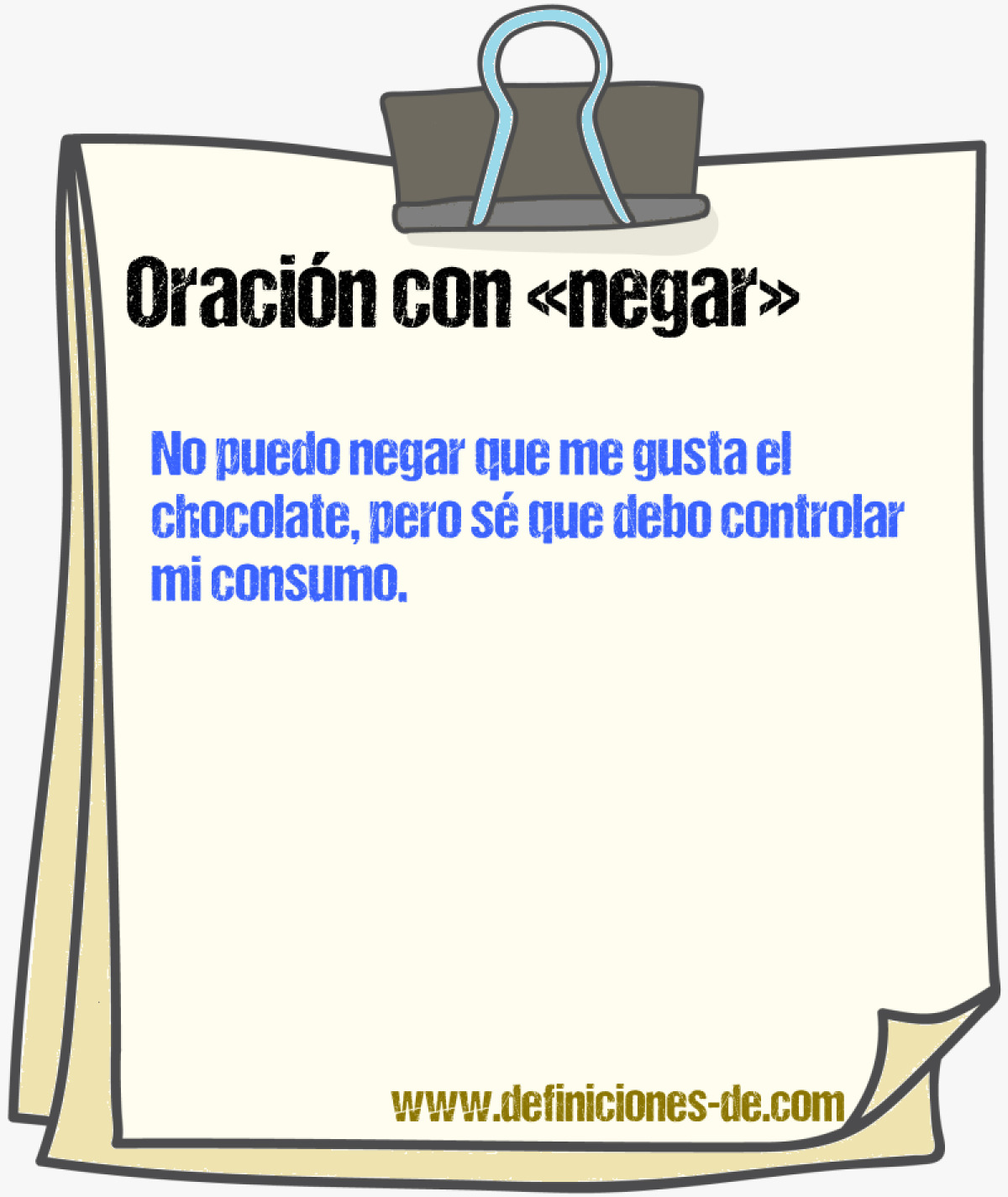 Ejemplos de oraciones con negar