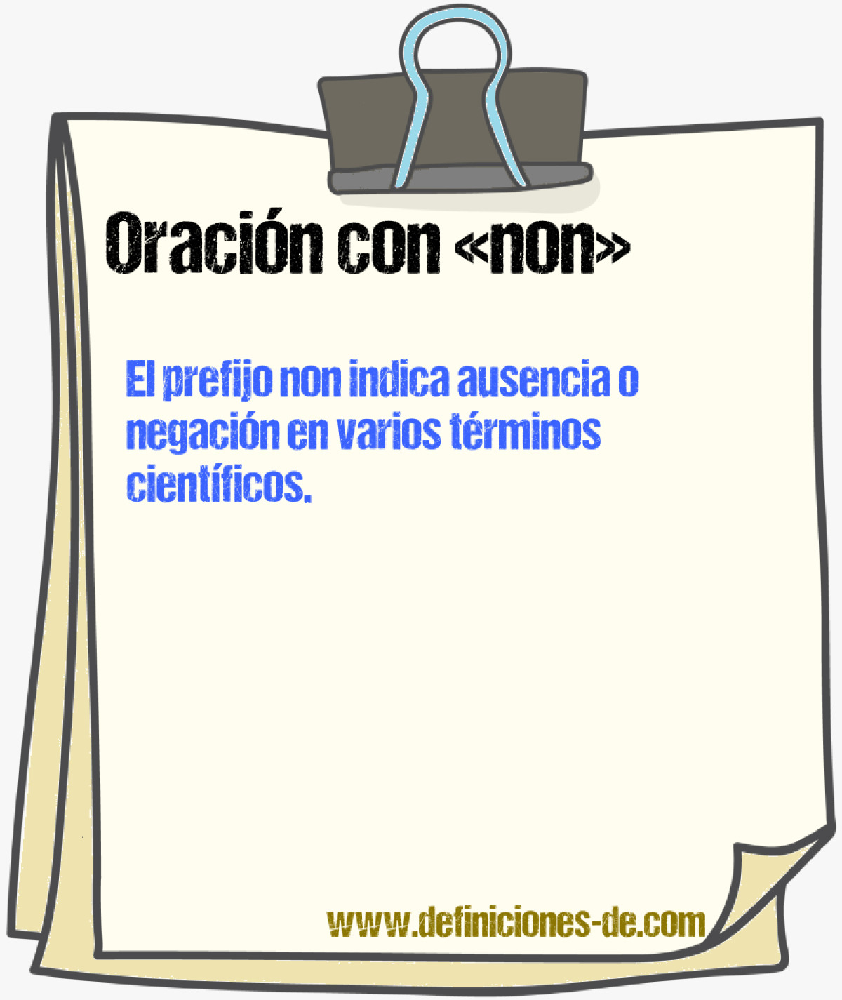 Ejemplos de oraciones con non