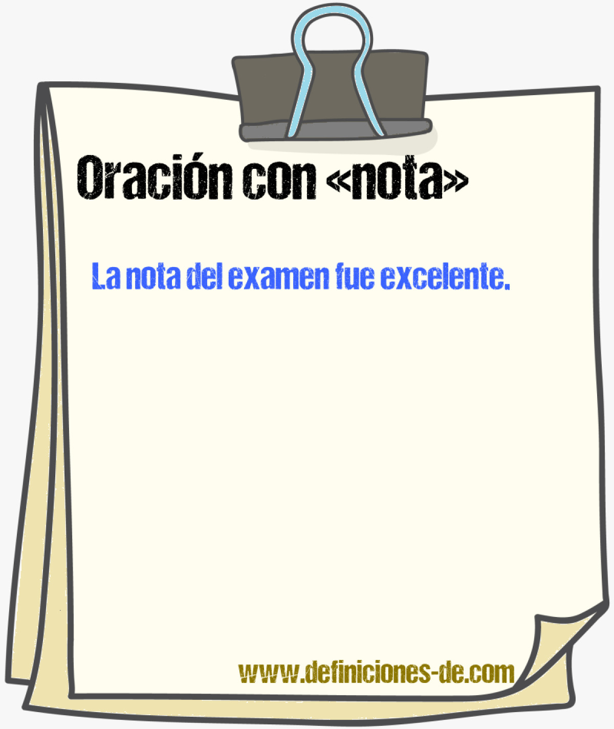 Ejemplos de oraciones con nota