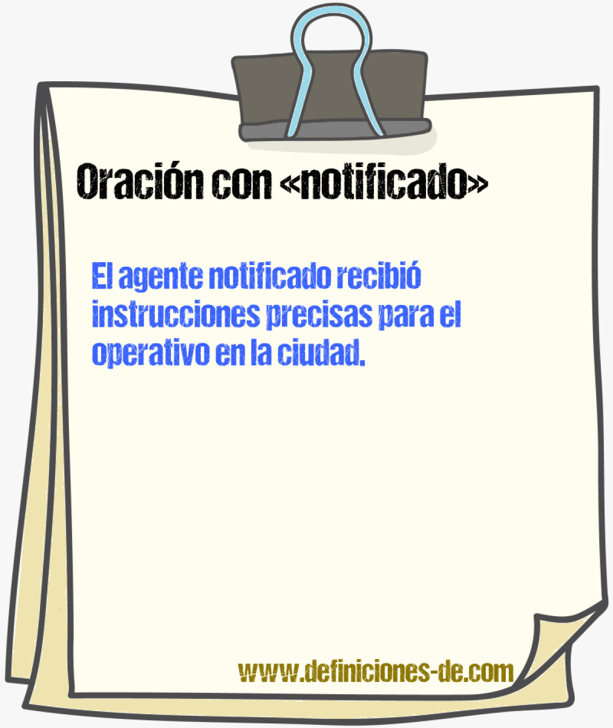 Ejemplos de oraciones con notificado