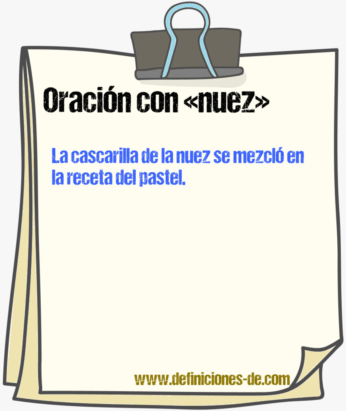 Ejemplos de oraciones con nuez