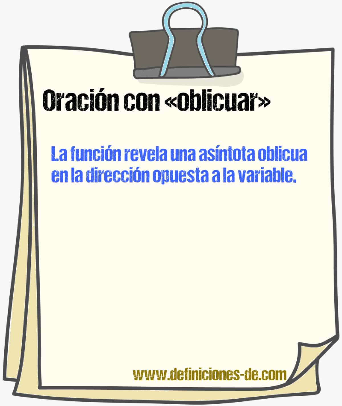 Ejemplos de oraciones con oblicuar