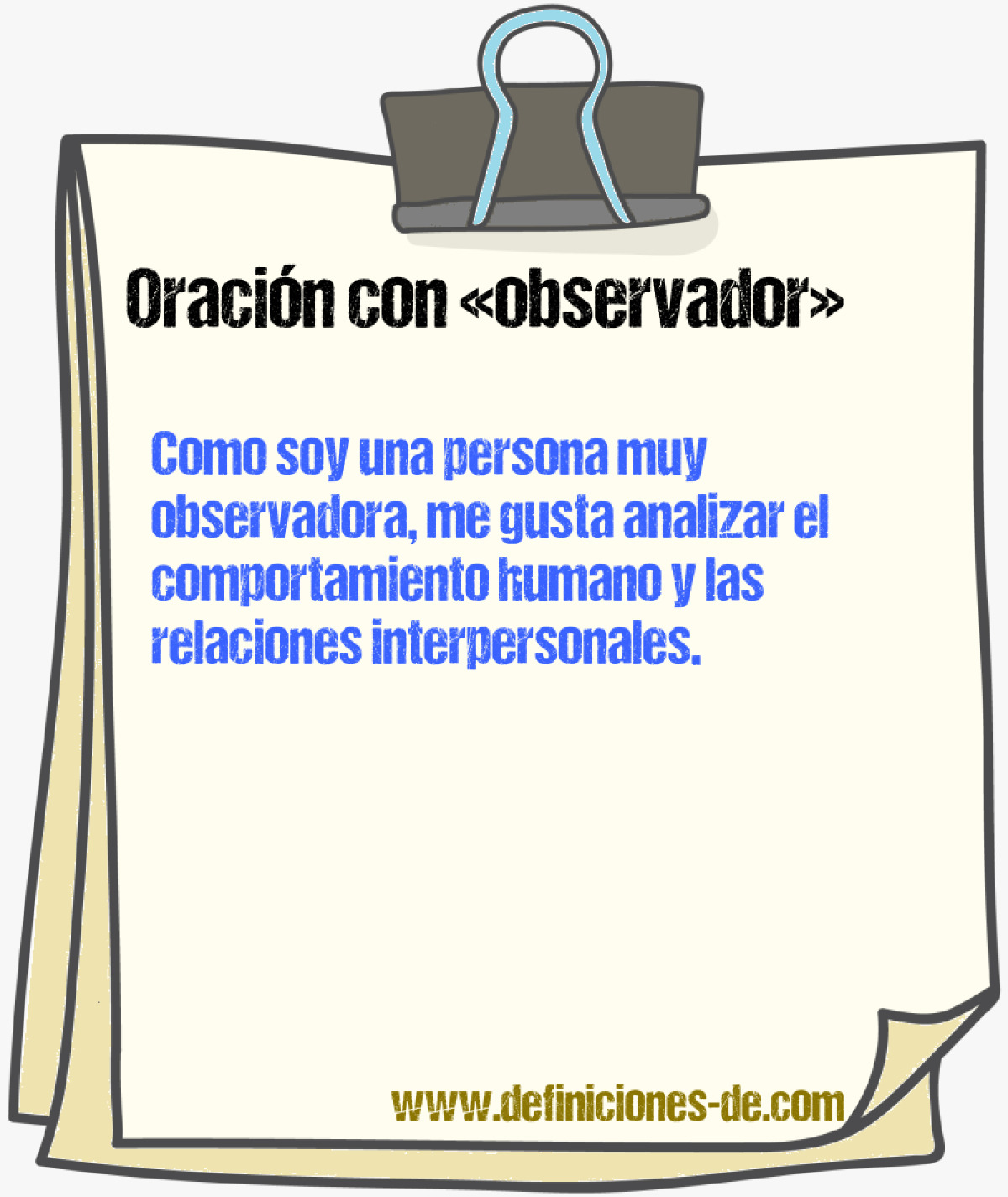 Ejemplos de oraciones con observador