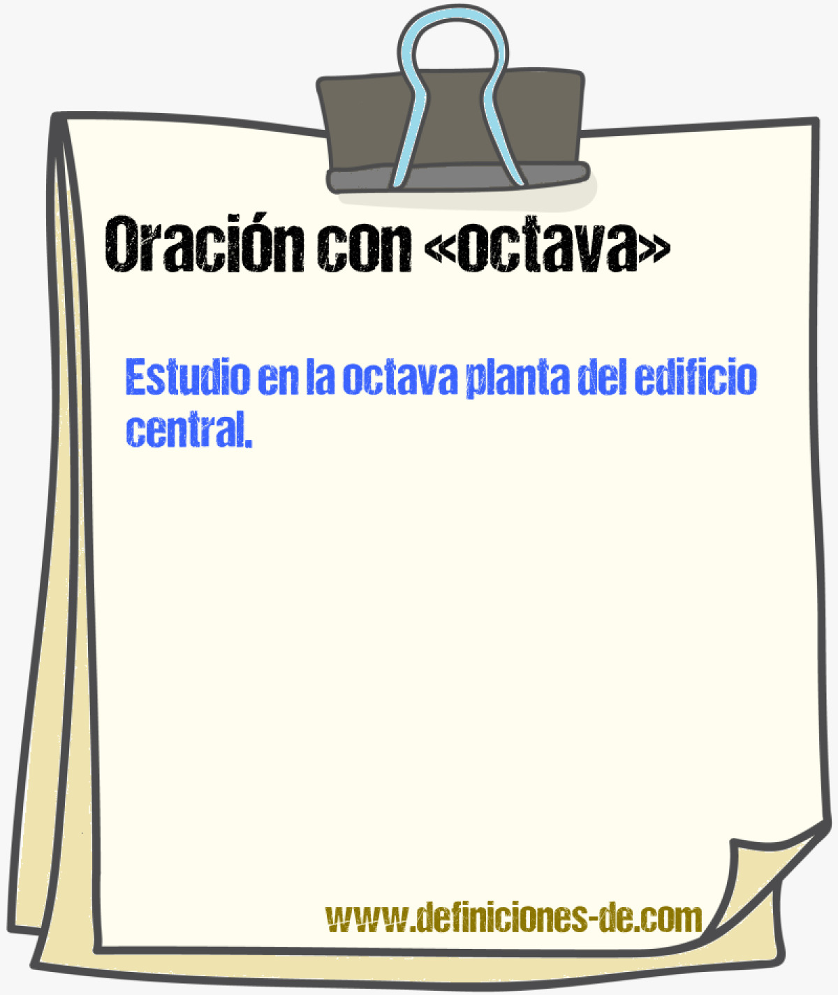 Ejemplos de oraciones con octava