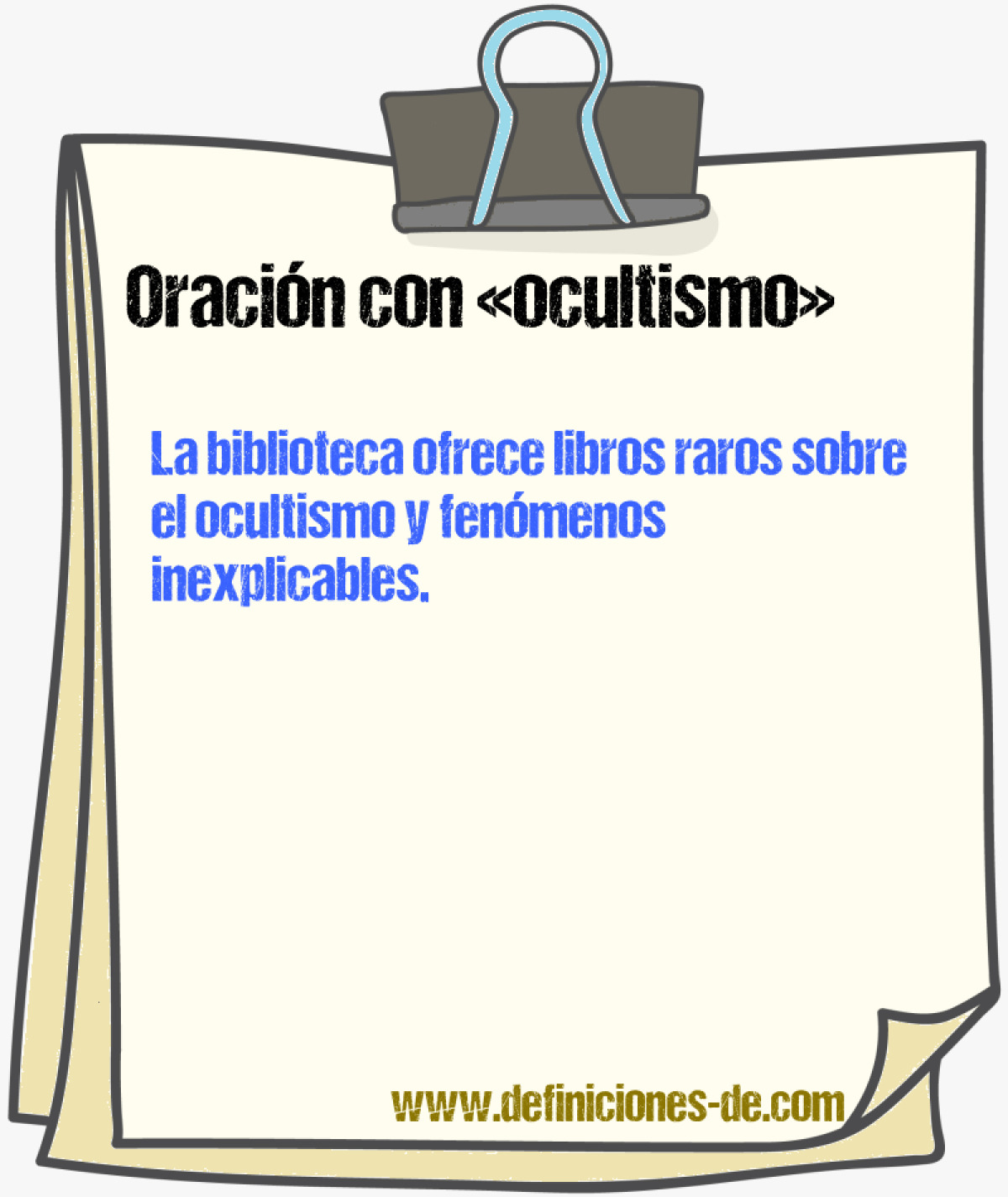 Ejemplos de oraciones con ocultismo