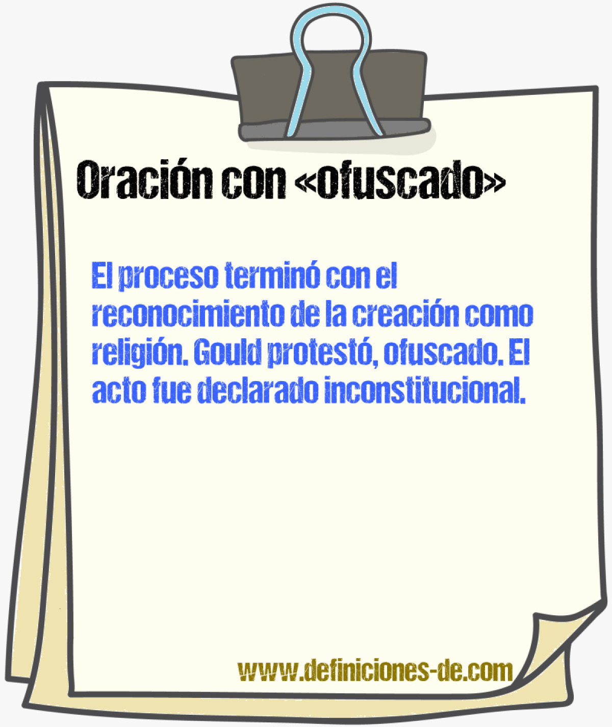 Ejemplos de oraciones con ofuscado