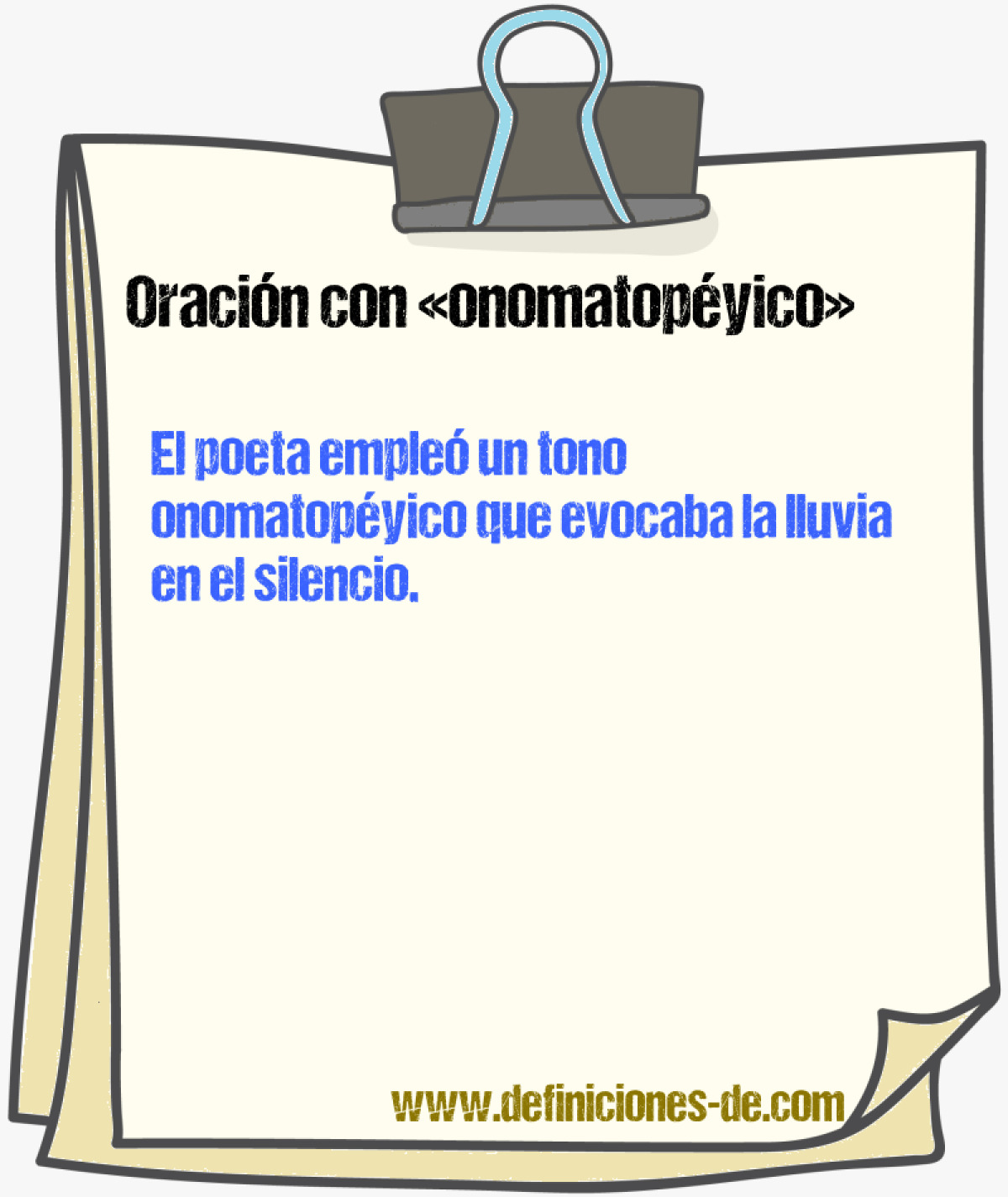 Ejemplos de oraciones con onomatopyico