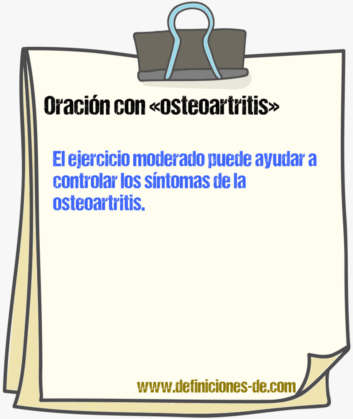 Ejemplos de oraciones con osteoartritis