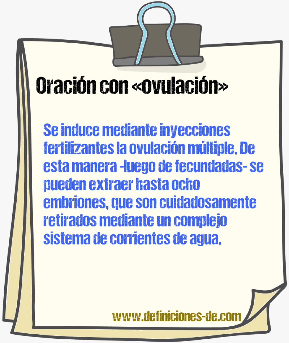 Ejemplos de oraciones con ovulacin