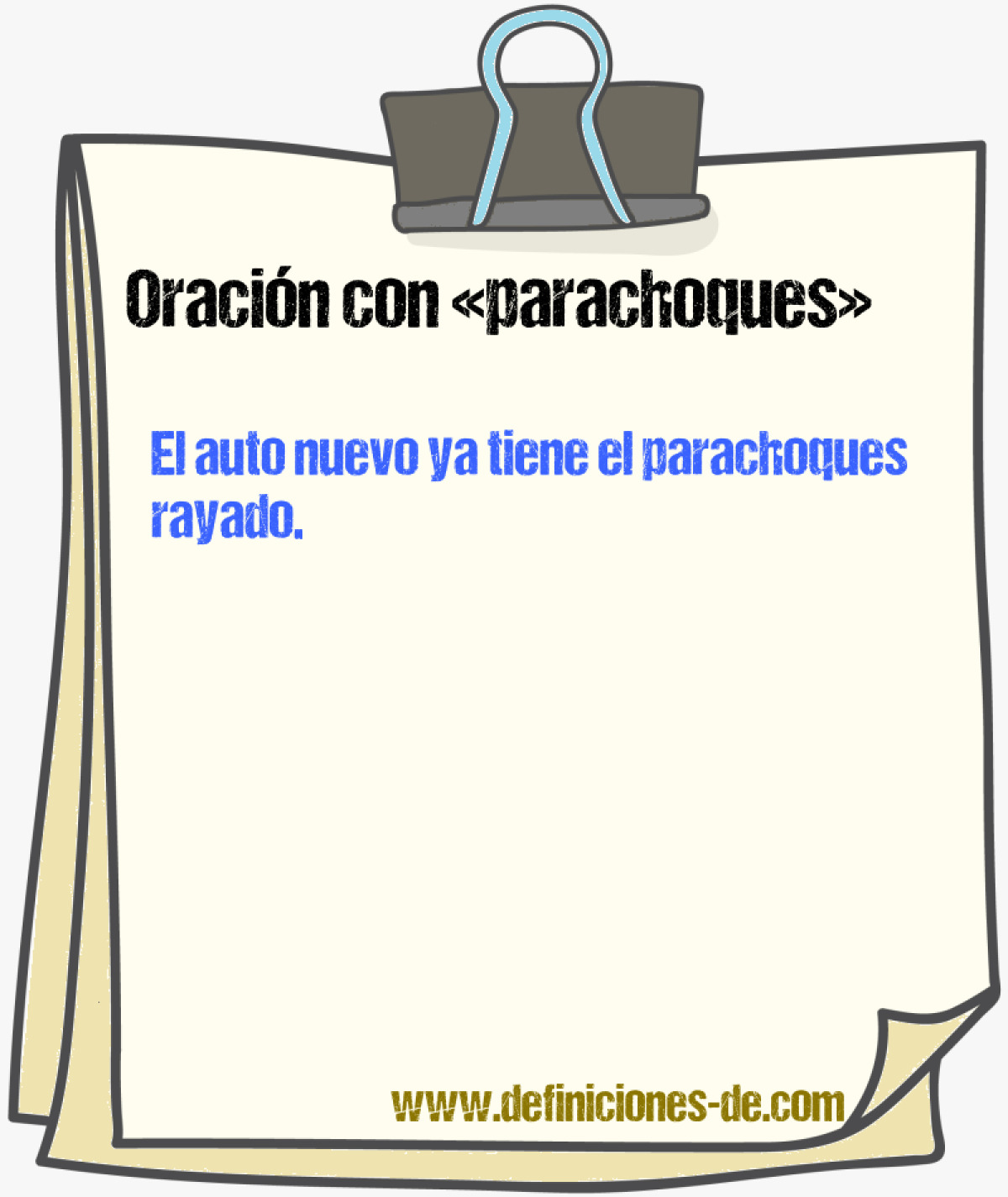 Ejemplos de oraciones con parachoques