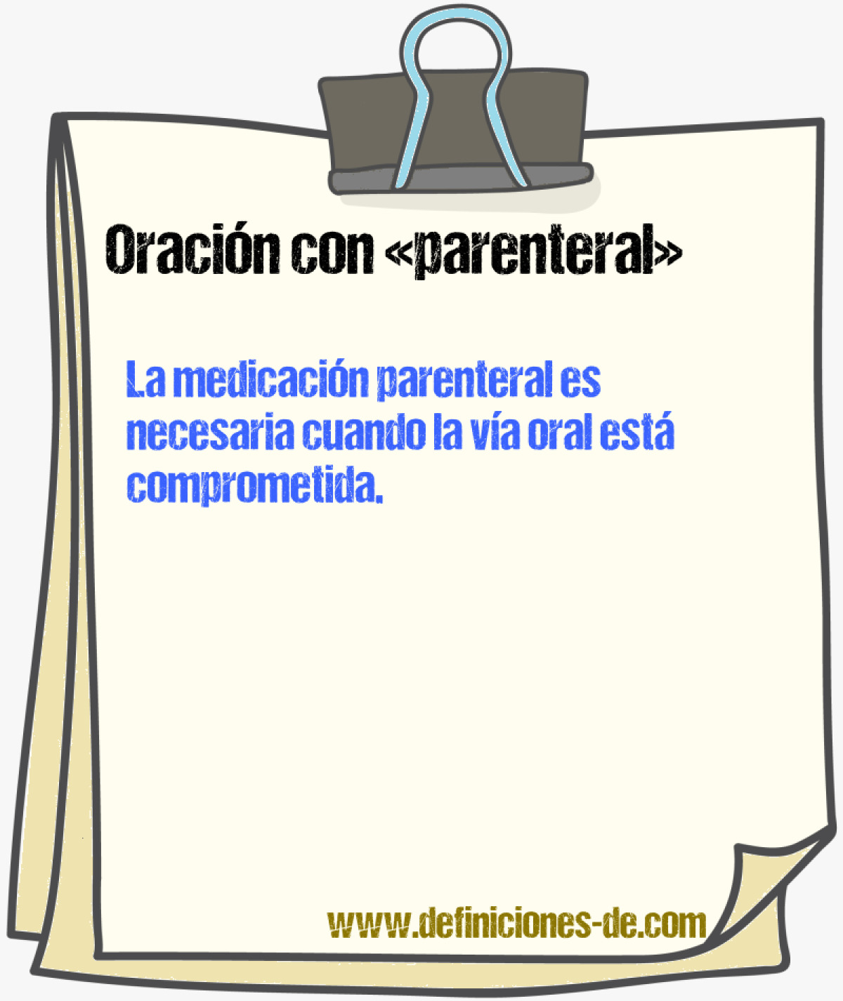 Ejemplos de oraciones con parenteral