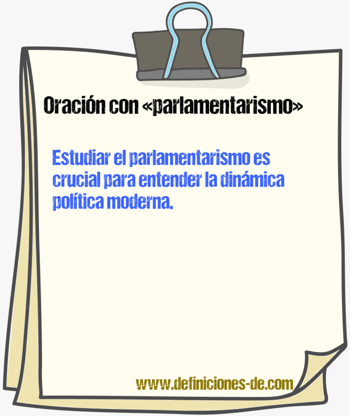 Ejemplos de oraciones con parlamentarismo