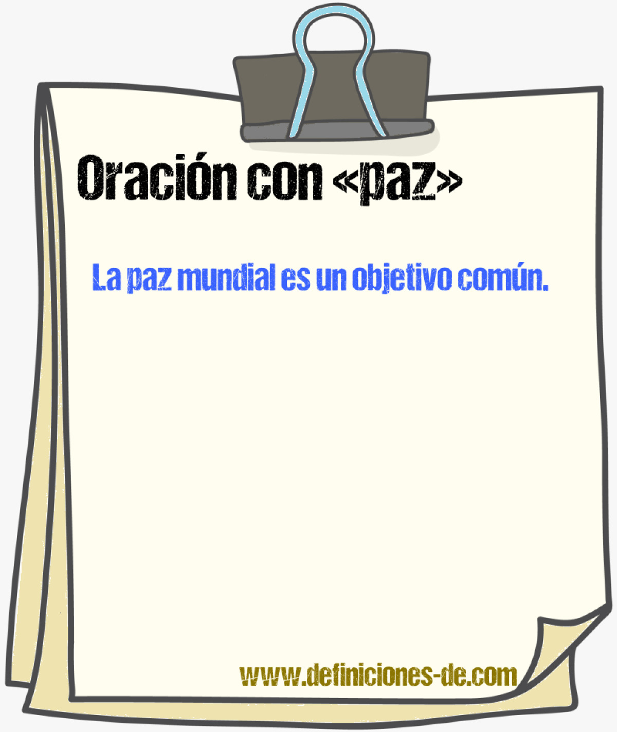 Ejemplos de oraciones con paz