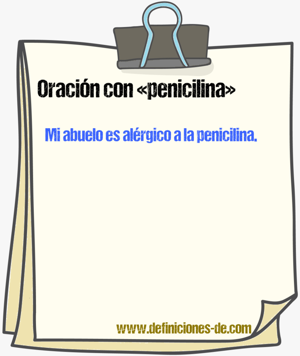 Ejemplos de oraciones con penicilina