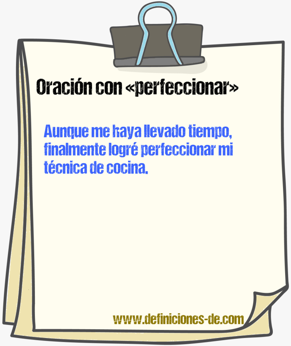 Ejemplos de oraciones con perfeccionar