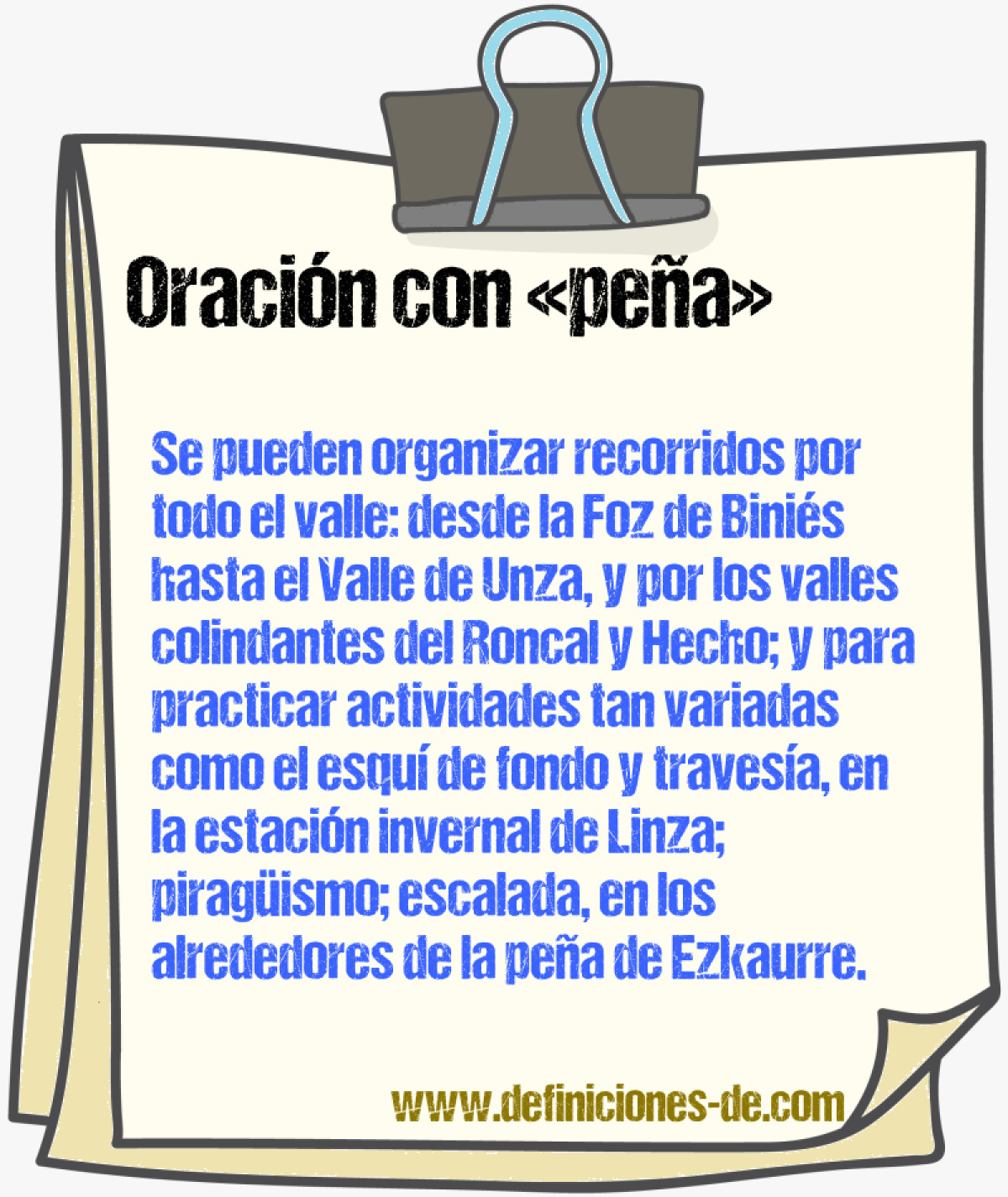 Ejemplos de oraciones con peña