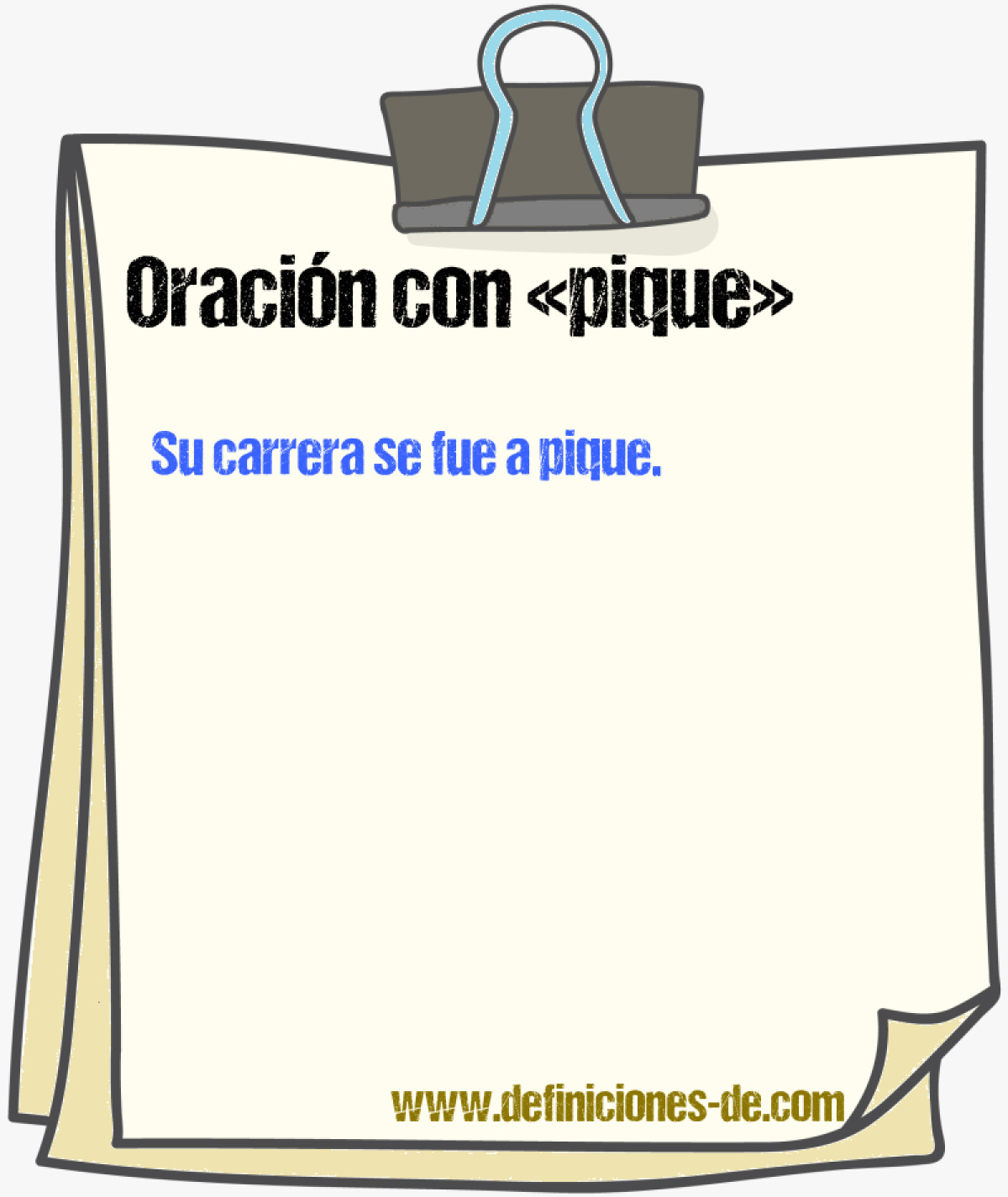 Ejemplos de oraciones con pique