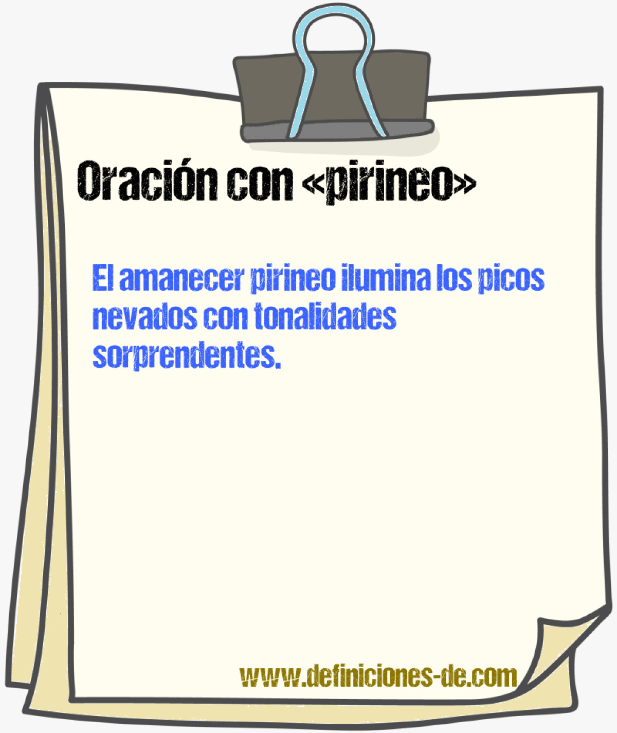 Ejemplos de oraciones con pirineo