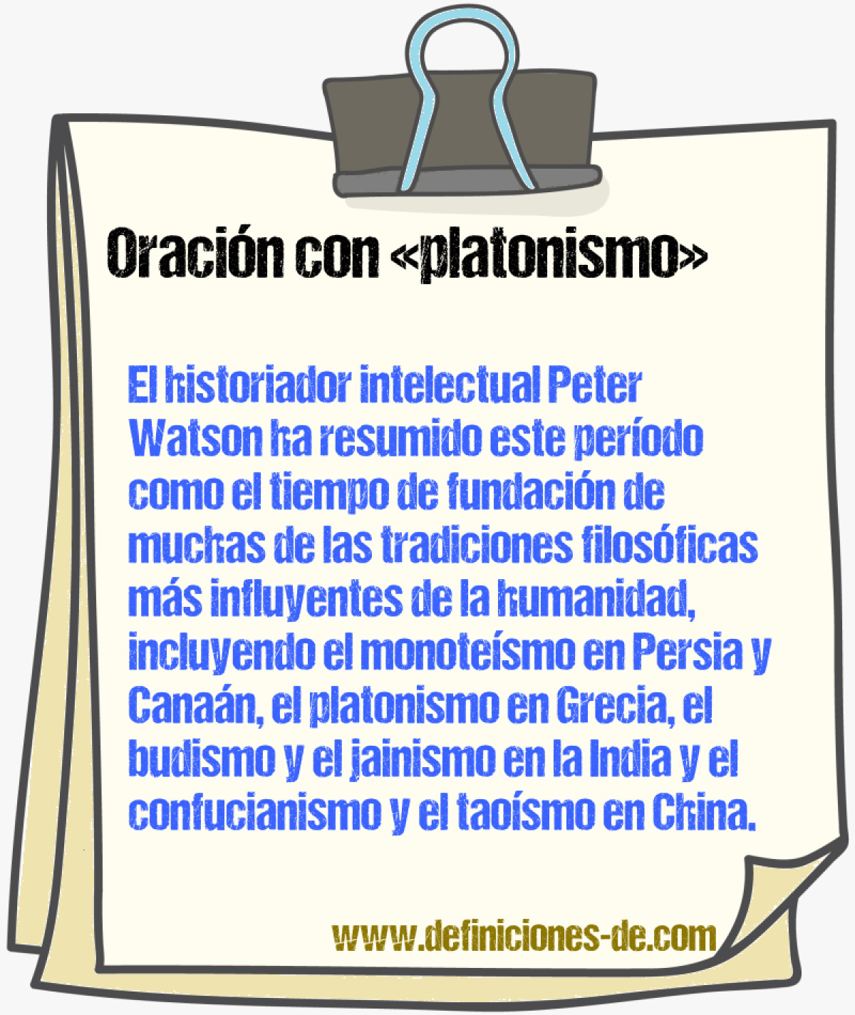 Ejemplos de oraciones con platonismo