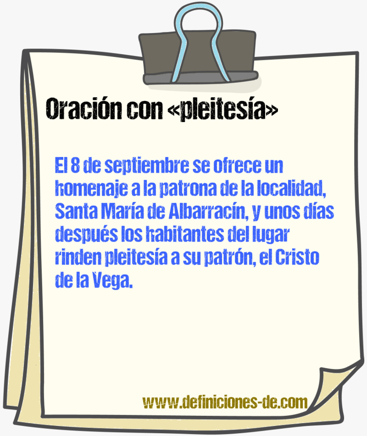 Ejemplos de oraciones con pleitesa