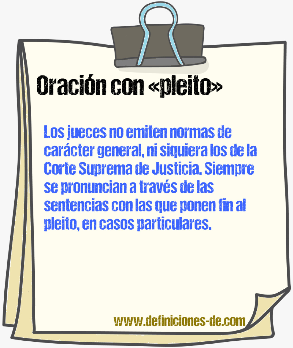 Ejemplos de oraciones con pleito