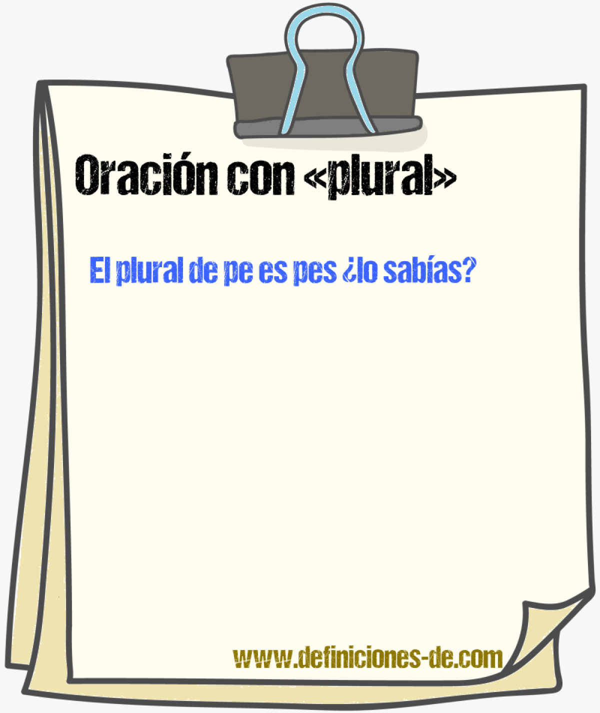 Ejemplos de oraciones con plural