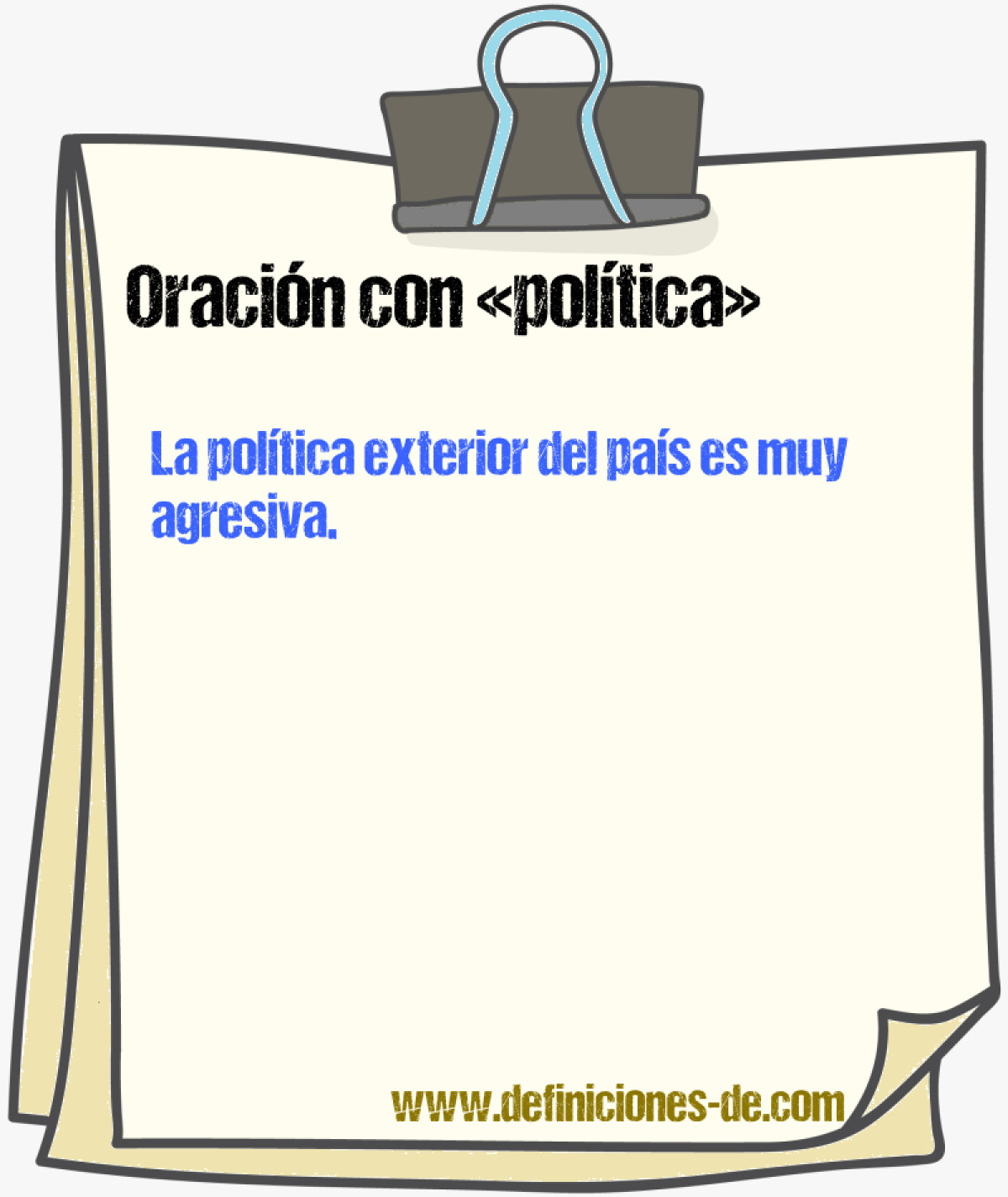 Ejemplos de oraciones con poltica