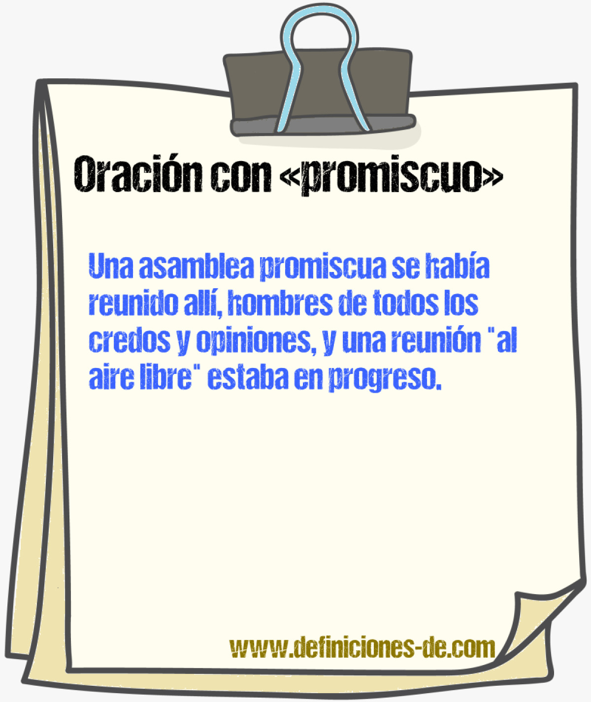 Ejemplos de oraciones con promiscuo