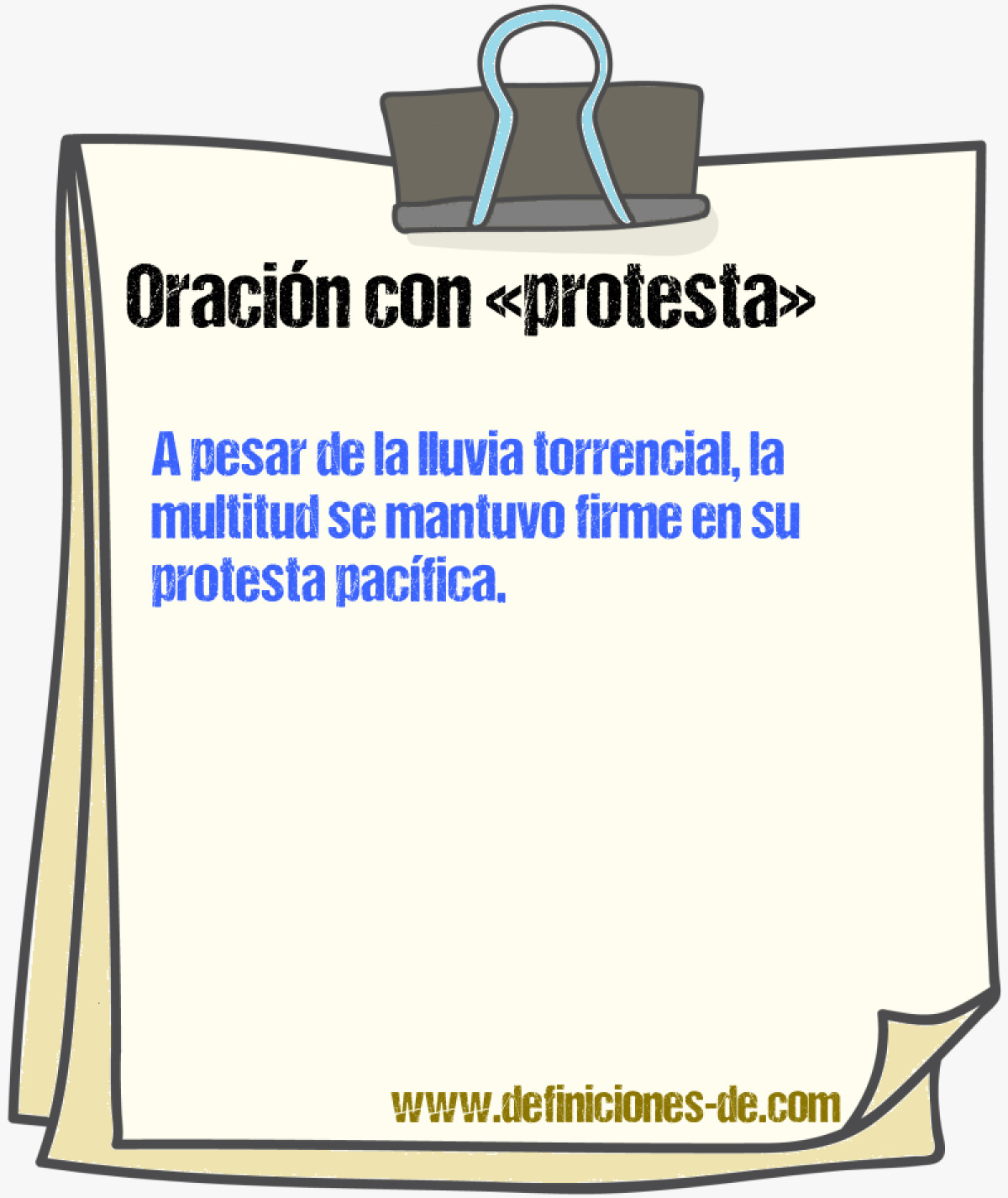 Ejemplos de oraciones con protesta
