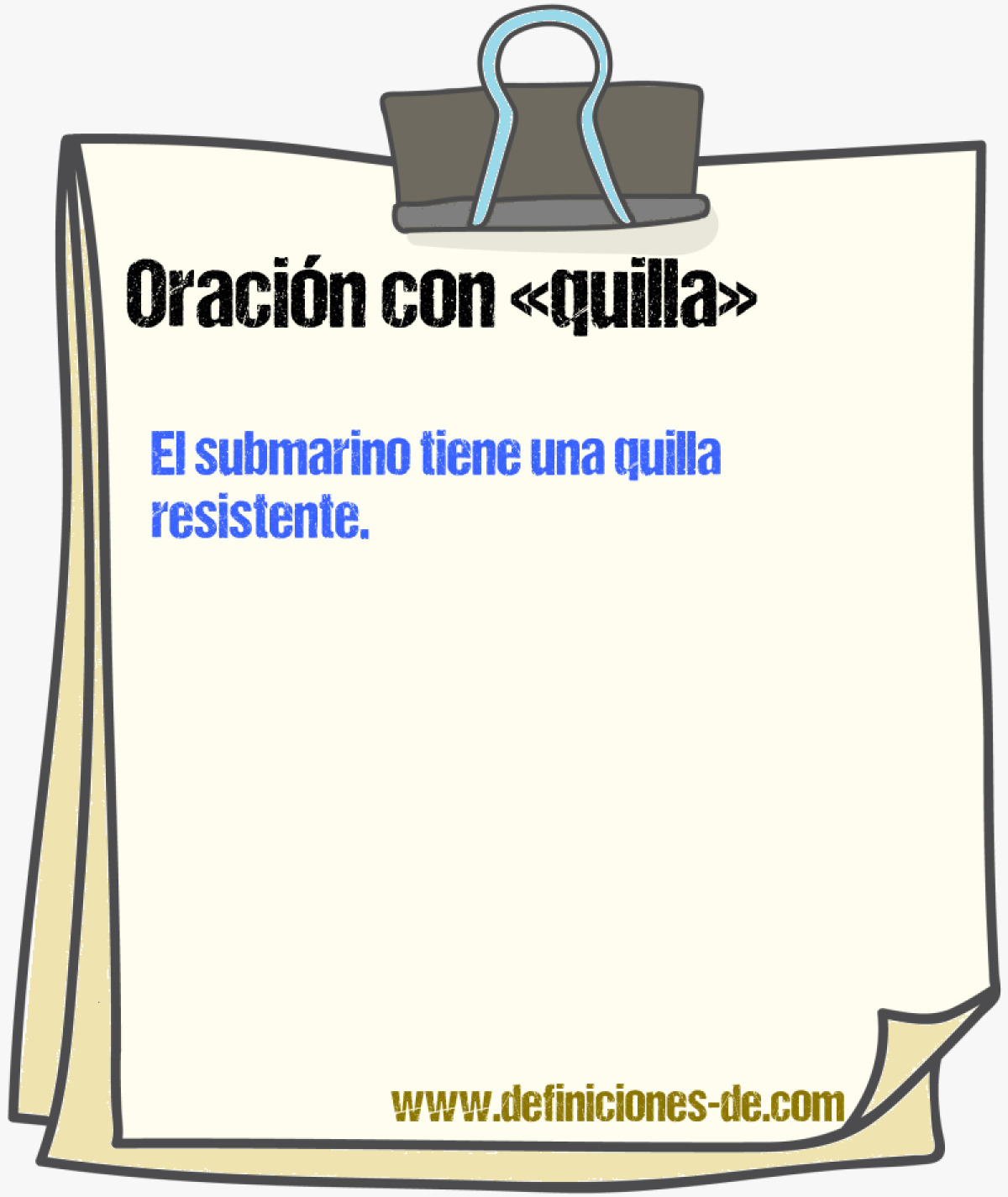 Ejemplos de oraciones con quilla