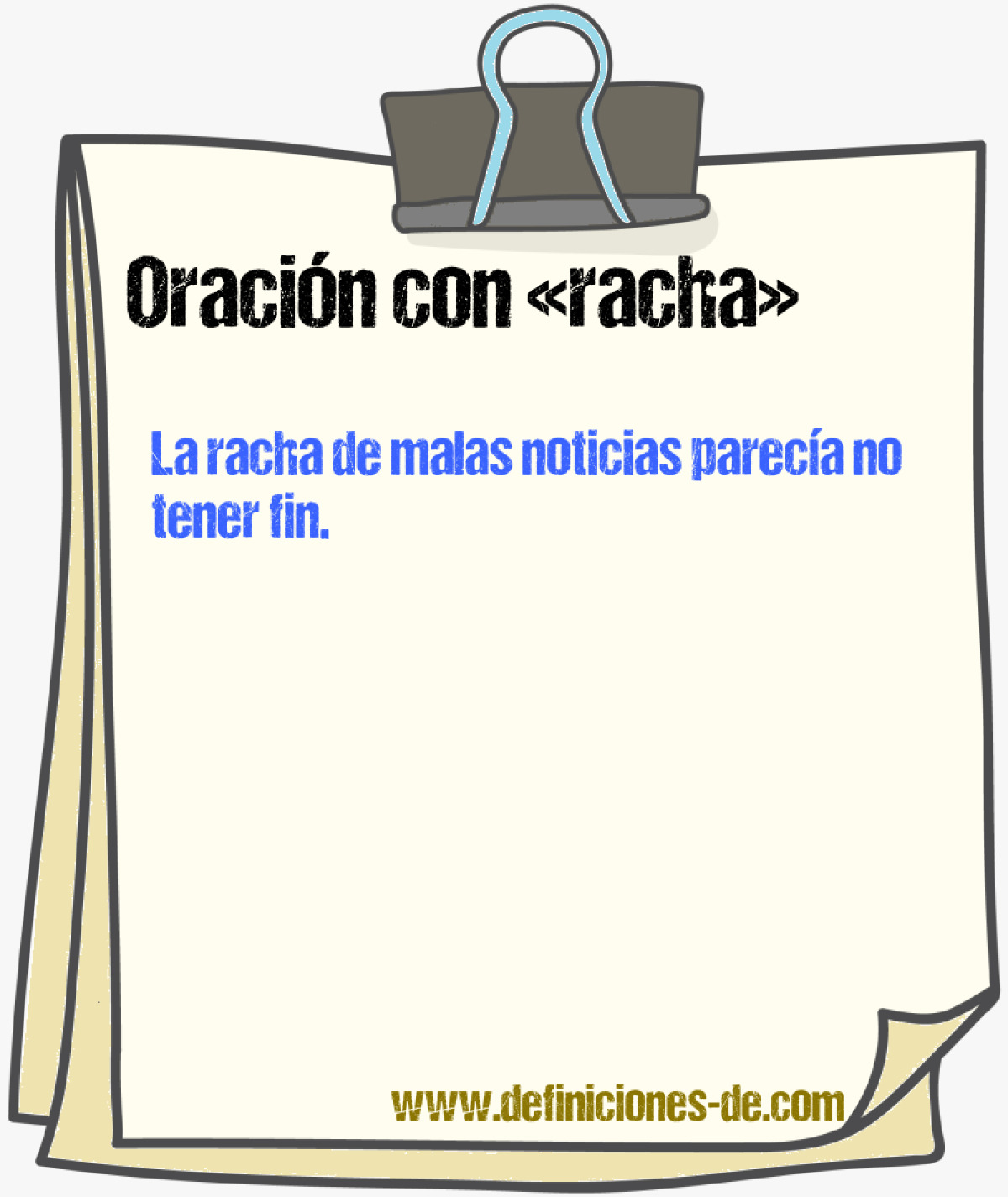 Ejemplos de oraciones con racha