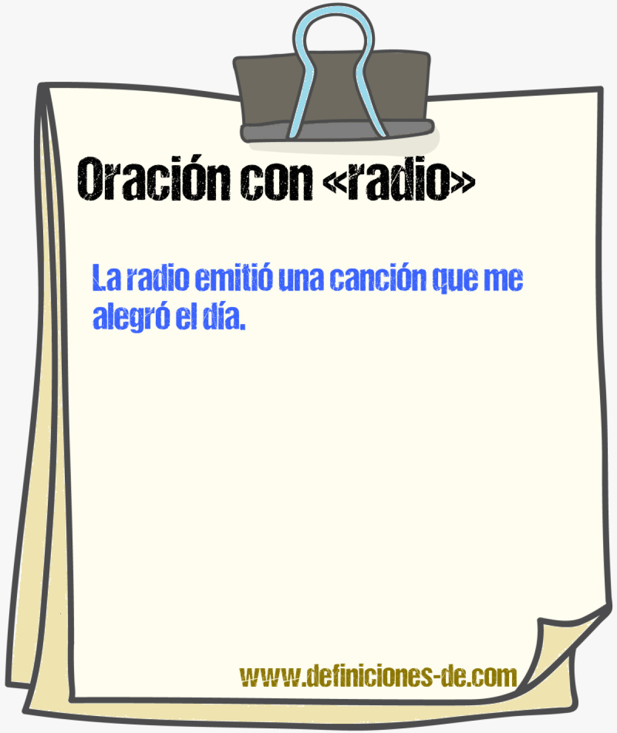 Ejemplos de oraciones con radio