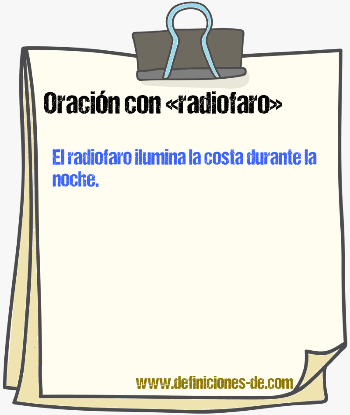 Ejemplos de oraciones con radiofaro