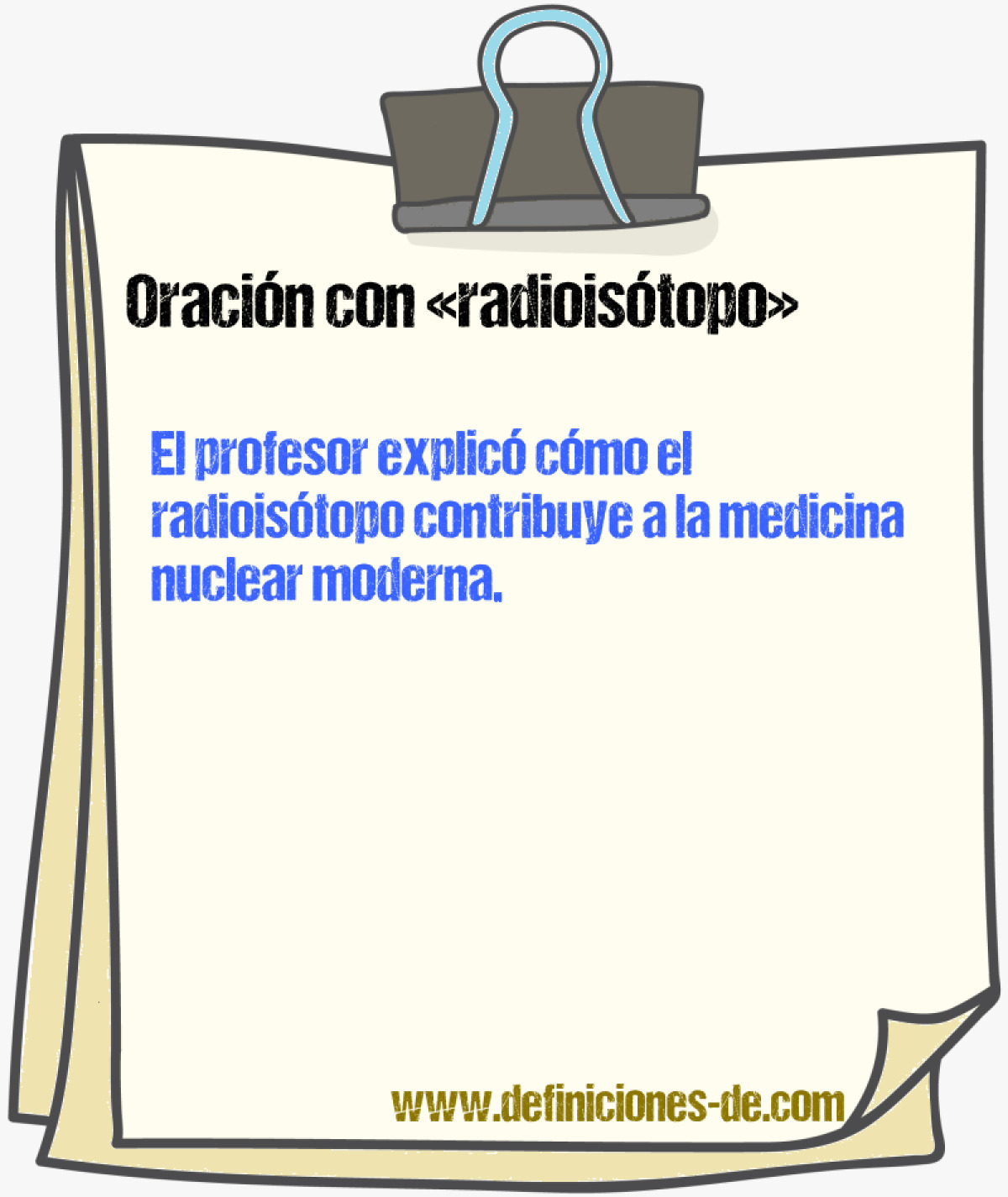 Ejemplos de oraciones con radioistopo